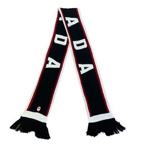 Hudson’s Bay Canada Olympic Scarf black ivory red unisex NWT